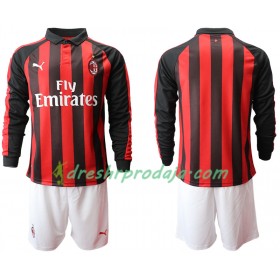 Nogometni Dresovi AC Milan Dječji Domaći 2018/2019 Dugim Rukavima